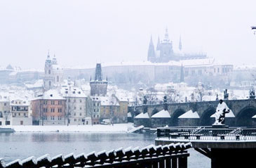 la neve a Praga
